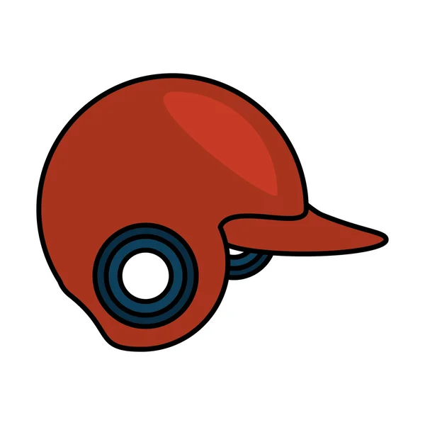 Équipement de casque de baseball icône uniforme — Image vectorielle