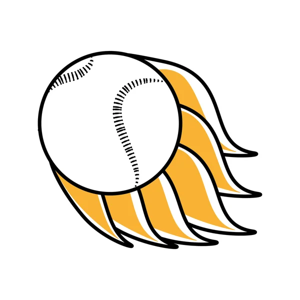 Equipo de pelota de béisbol aislado icono — Archivo Imágenes Vectoriales