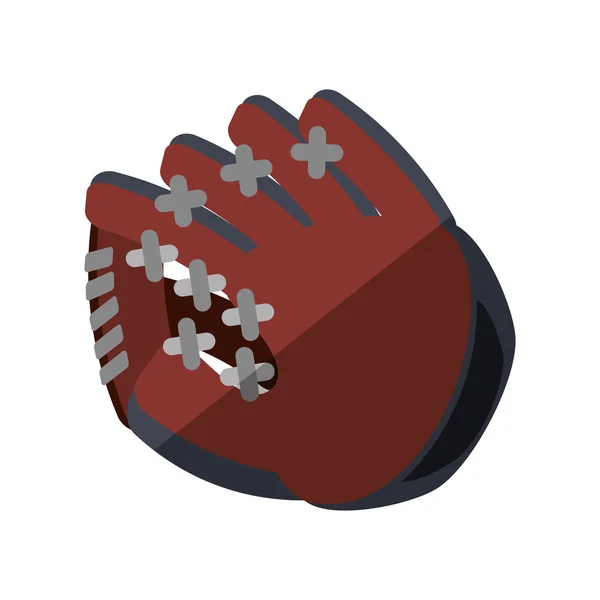 Baseball catcher glove isolated icon — Stock Vector