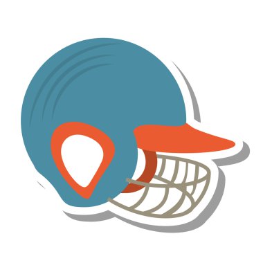 Beyzbol kask ekipman tek tip simgesi