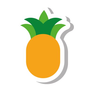 Ananas taze meyve izole simgesi