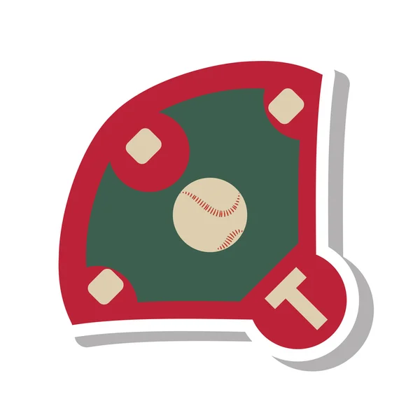 Icona di baseball campo di diamanti — Vettoriale Stock