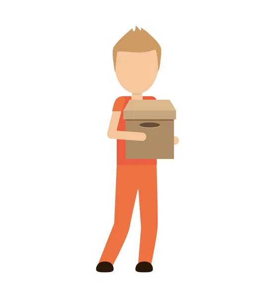 Serviço de entrega logística do trabalhador — Vetor de Stock