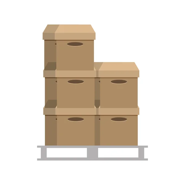 Boxes pile warehouse service — Stock vektor