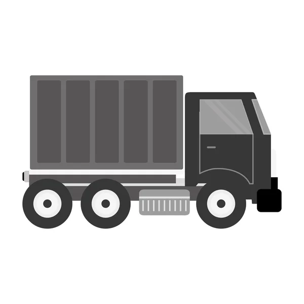 Vrachtwagen voertuig vervoer geïsoleerde pictogram — Stockvector