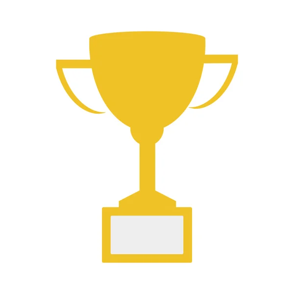 Trophy cup championship isolated icon — Stock vektor