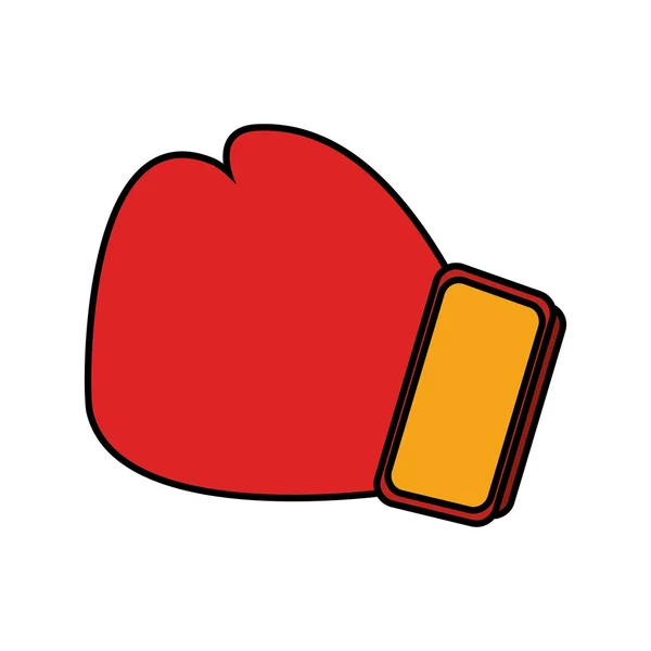 Glove boxing equipment isolated icon — Stockový vektor