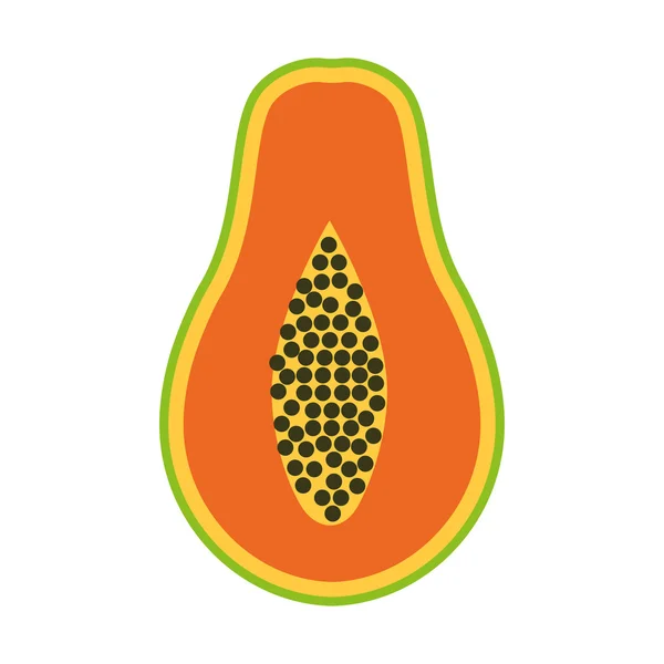 Ícone de frutas tropicais de mamão —  Vetores de Stock