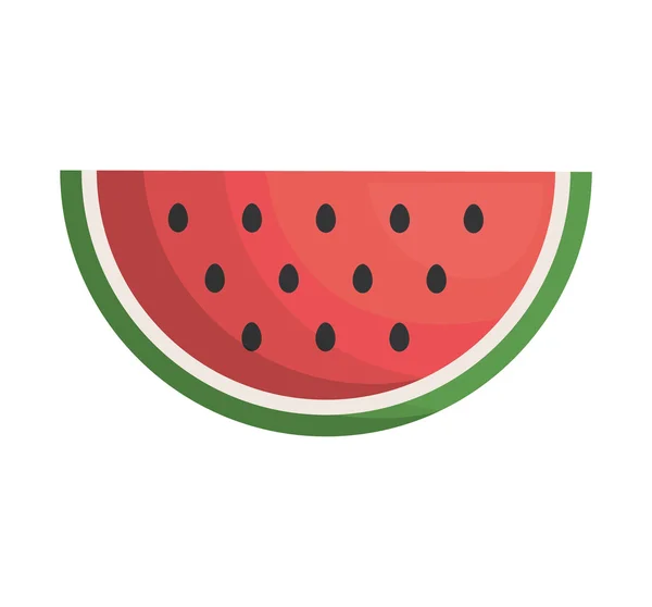 Watermeloen vers fruit geïsoleerd icoon — Stockvector