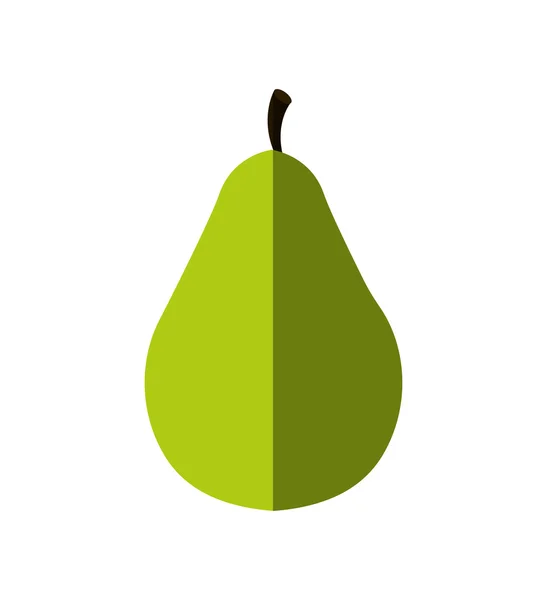 Pear fresh fruit isolated icon — Stock Vector