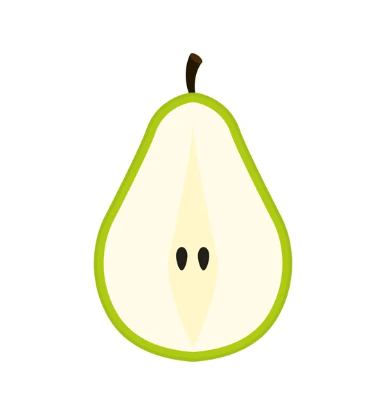 Pear fresh fruit isolated icon — Stock Vector