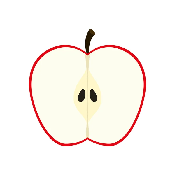 Manzana fruta fresca icono aislado — Archivo Imágenes Vectoriales