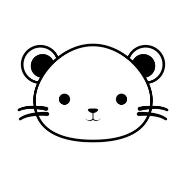 sevimli fare izole simgesi