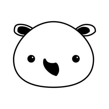 şirin gergedan izole simgesi