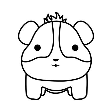 şirin hamster izole simgesi