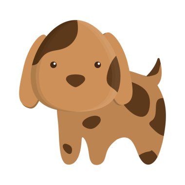 sevimli köpek maskot izole simgesi