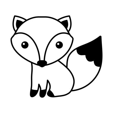 şirin fox izole simgesi