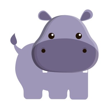 tatlı su aygırı izole simgesi