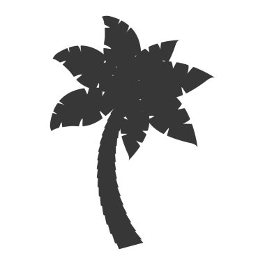 Palm tropik ağaç izole simgesi