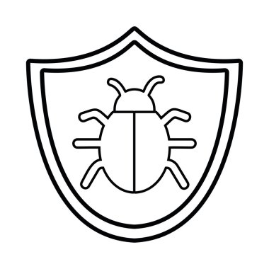 böcek virüs uyarısı izole simgesini