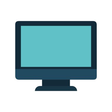 monitör bilgisayar izole simgesini