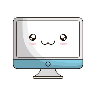 monitör bilgisayar izole simgesini