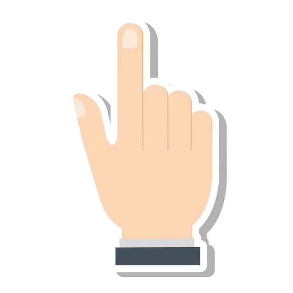 Mão ícone de usuário humano isolado — Vetor de Stock