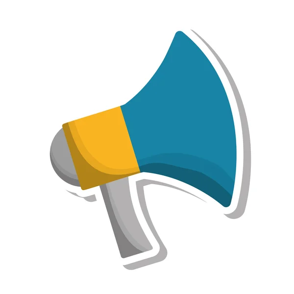 Megaphone communication isolated icon — Stock Vector