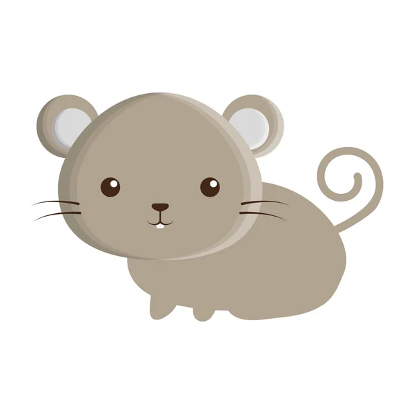 可爱的老鼠孤立的图标 — 图库矢量图片