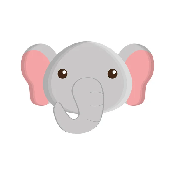 Elefante lindo icono aislado — Vector de stock
