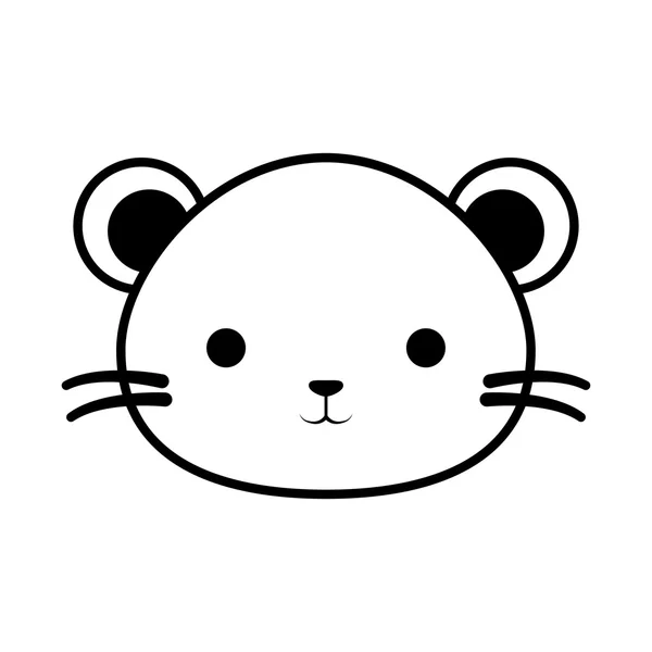 Lindo ratón aislado icono — Vector de stock