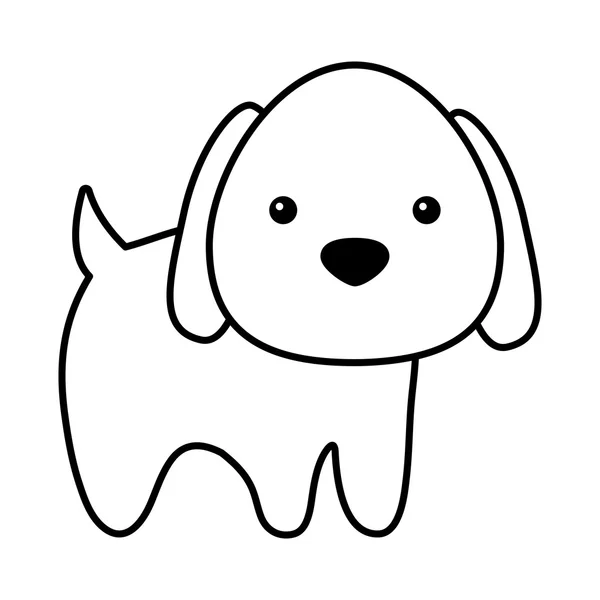 Roztomilý pes maskot izolované ikony — Stockový vektor