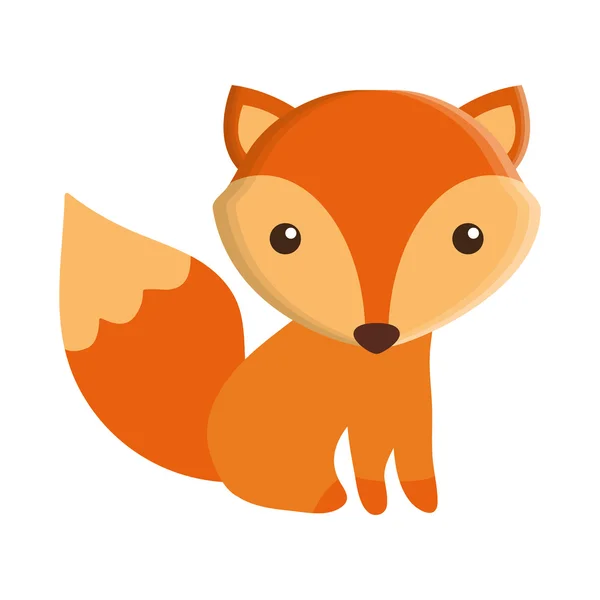 Schattig fox geïsoleerde pictogram — Stockvector