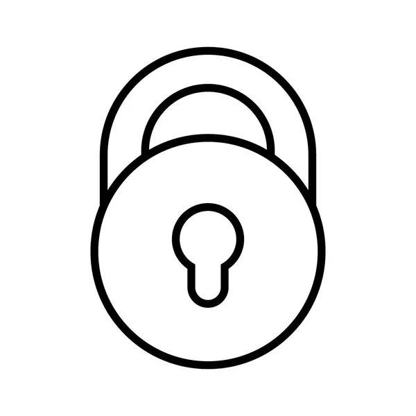 Safe secure padlock isolated icon — Stock Vector