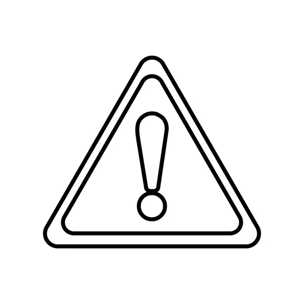 Symbole d'alerte triangle icône isolée — Image vectorielle