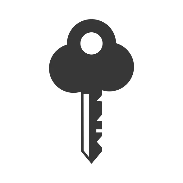 Key shape security isolated icon — ストックベクタ