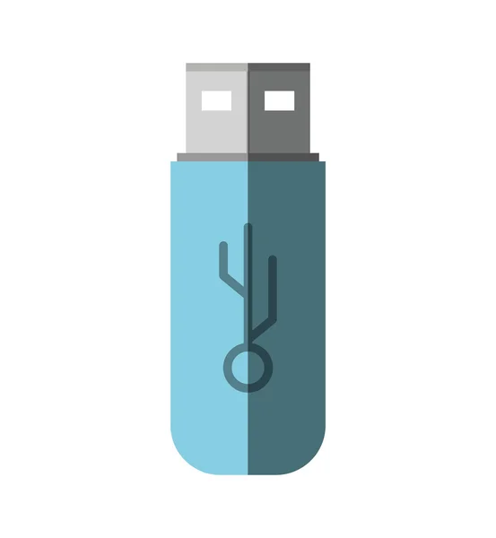 Memorizzazione memoria USB icona isolata — Vettoriale Stock