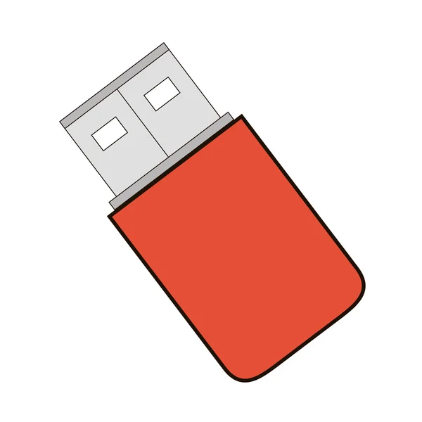 Изолированная иконка памяти USB — стоковый вектор