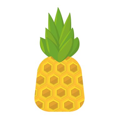Ananas taze meyve izole simgesi