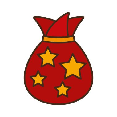 Noel Hediyelik çanta izole simgesi