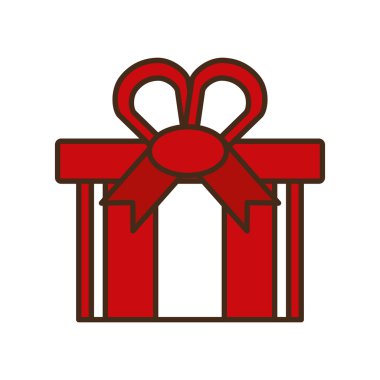 Noel hediye izole simgesi