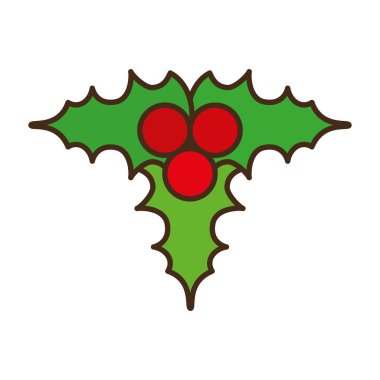 Noel izole simgesi yapraklar