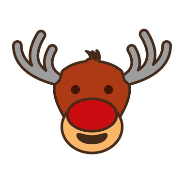Noel reindeer izole simge karakter