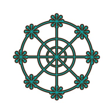 Noel kar tanesi izole simgesi