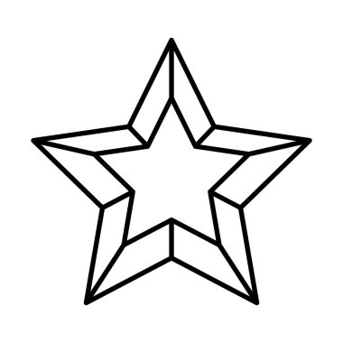 neşeli Noel yıldız izole simgesi