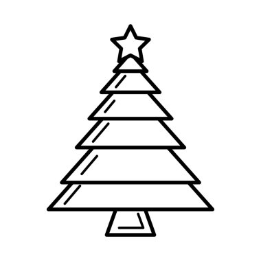 neşeli Noel ağaç izole simgesi