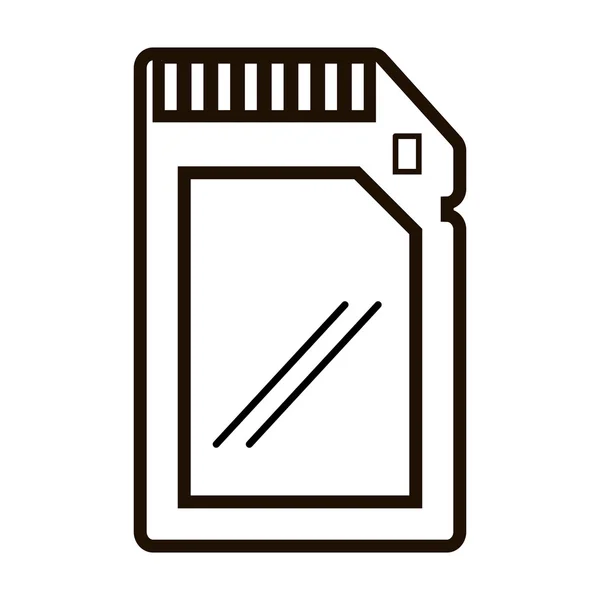 Memory stick card isolated icon — Stock Vector