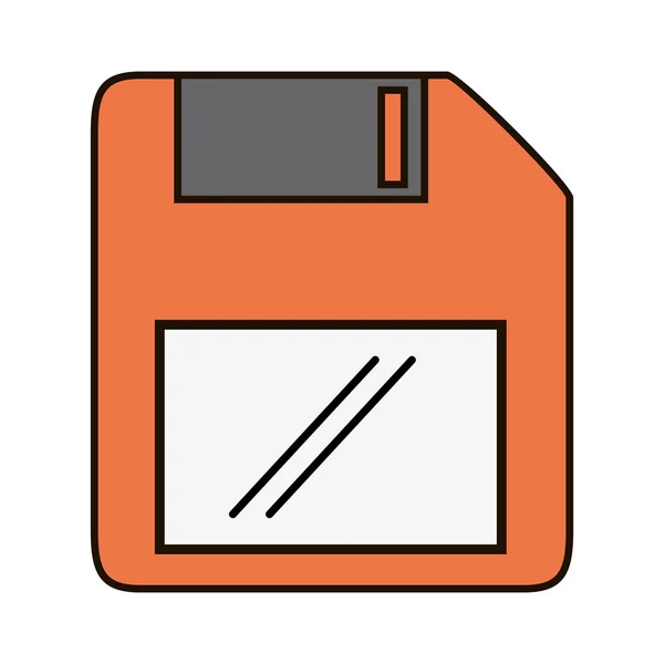 Disquete aislado icono de disco — Vector de stock