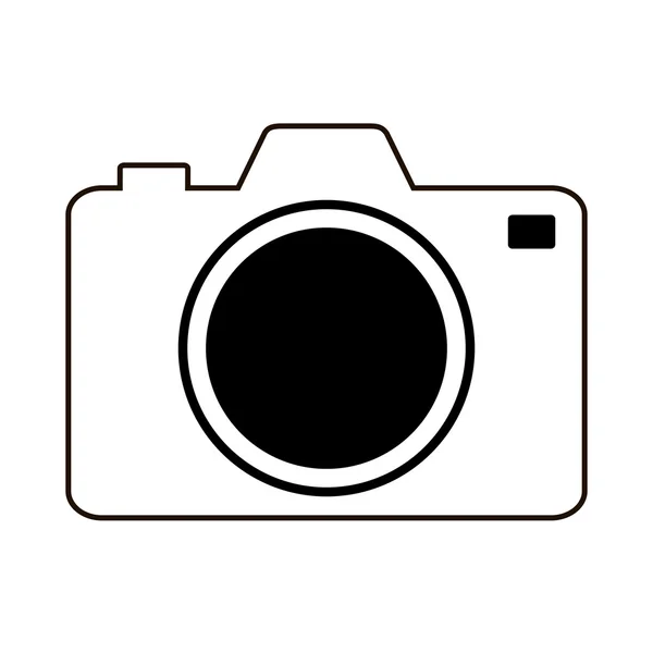 Cámara fotográfica aislado icono — Archivo Imágenes Vectoriales