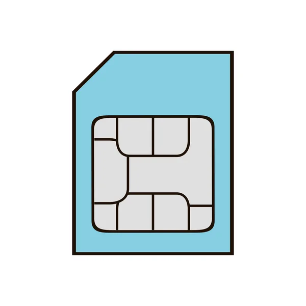 Geïsoleerde pictogram geheugenkaart stok — Stockvector